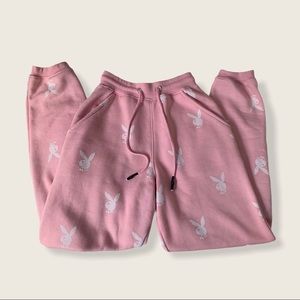baby pink playboy sweatpants nwt